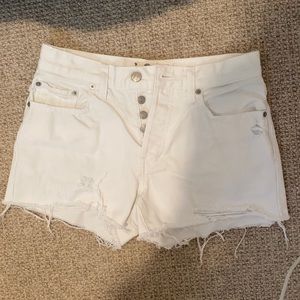 White Jean shorts